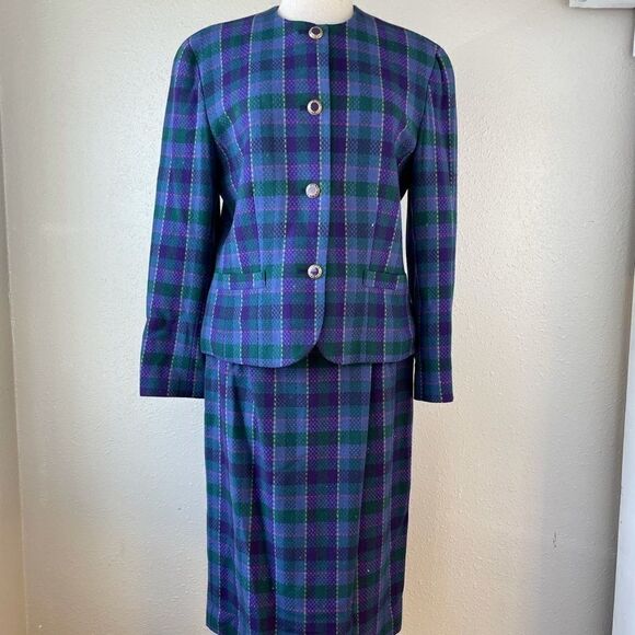 Pendleton Two-Piece Matching Wool Blazer Jacket and Skirt Size 10 EUC - Picture 1 of 14